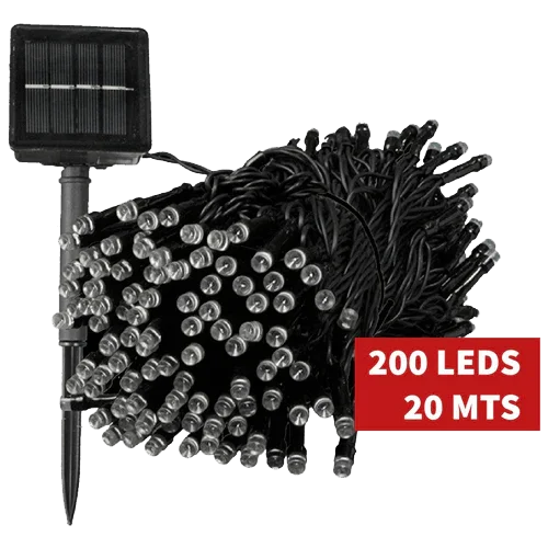 Solar Garland 200 LEDs 3000K Outdoor JND-9138H